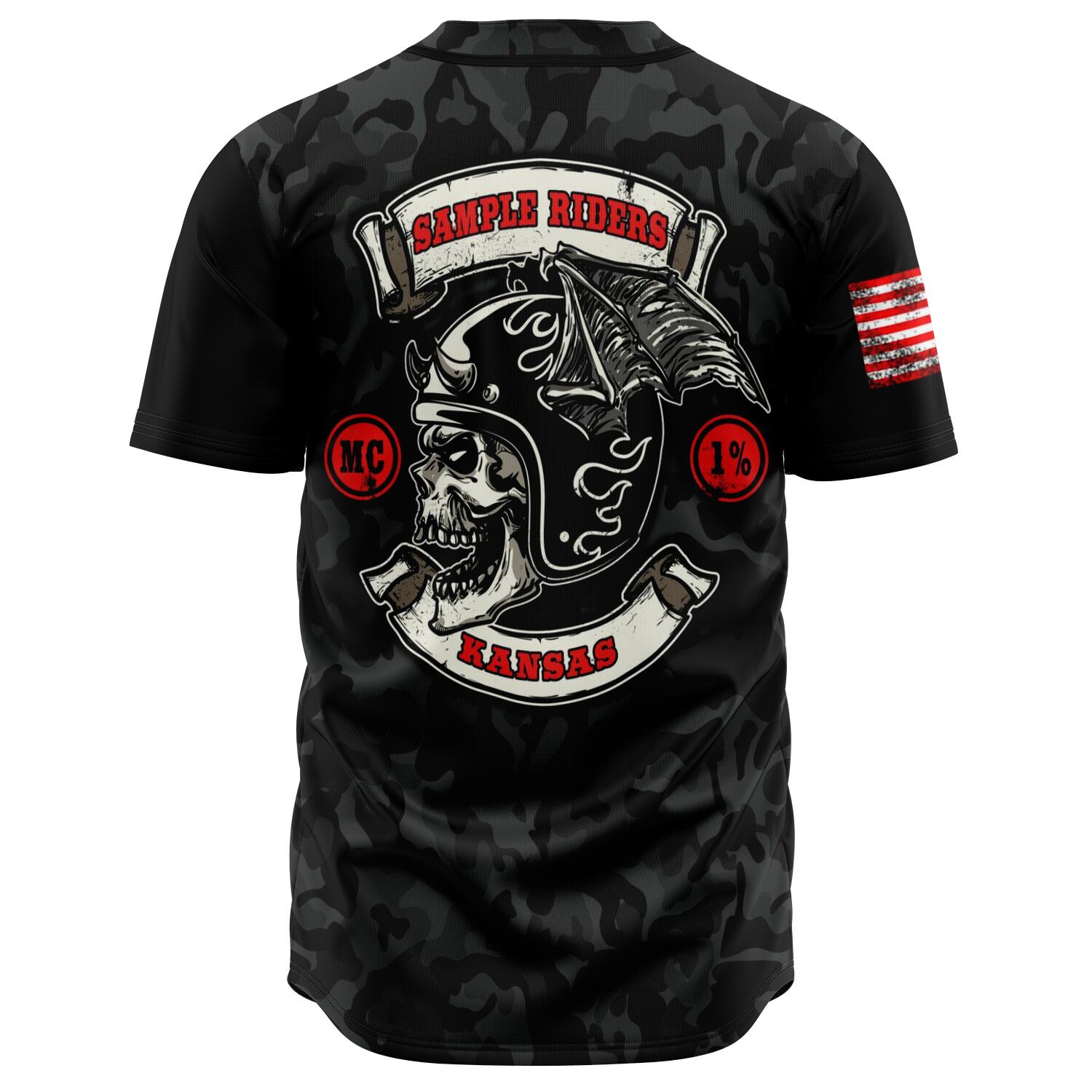 MOTORCYCLE CLUB JERSEY DARK CAMO