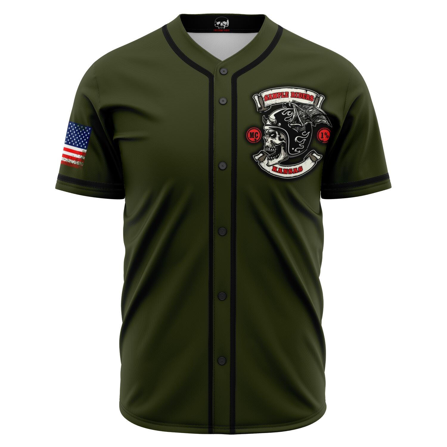 MOTORCYCLE CLUB JERSEY GREEN