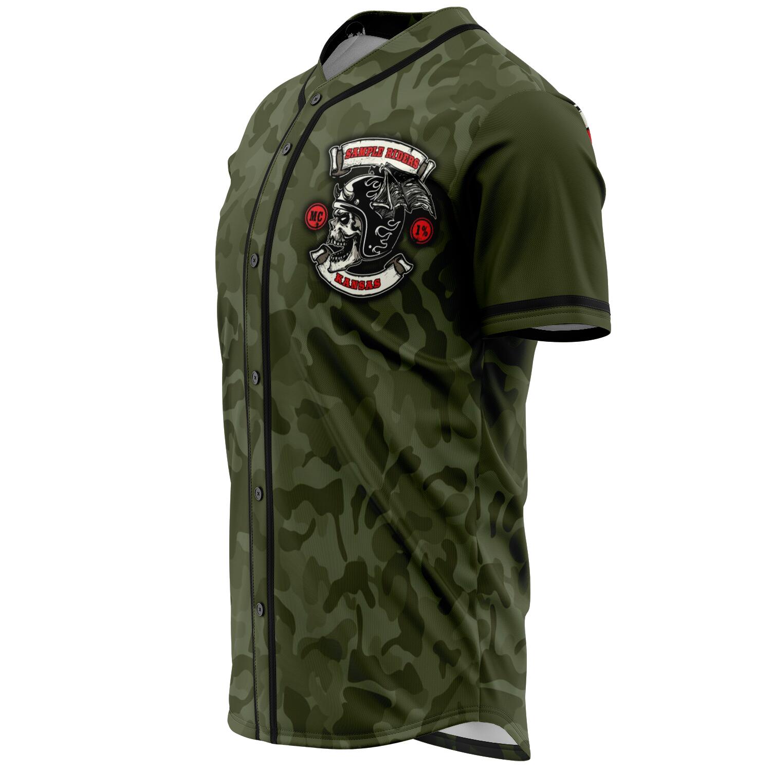 MOTORCYCLE CLUB JERSEY GREEN CAMO
