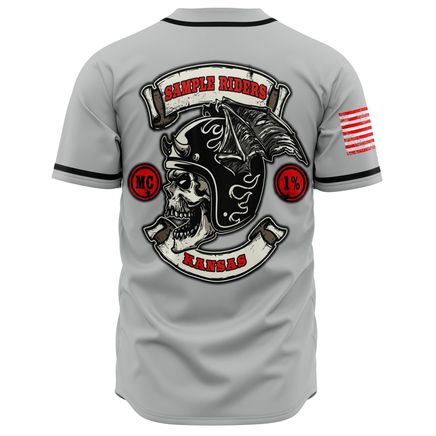 MOTORCYCLE CLUB JERSEY LIGHT GREY