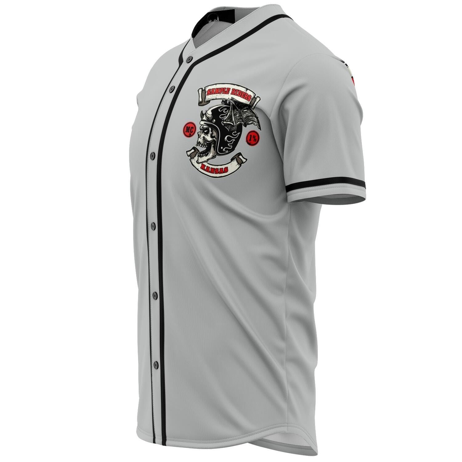 MOTORCYCLE CLUB JERSEY LIGHT GREY