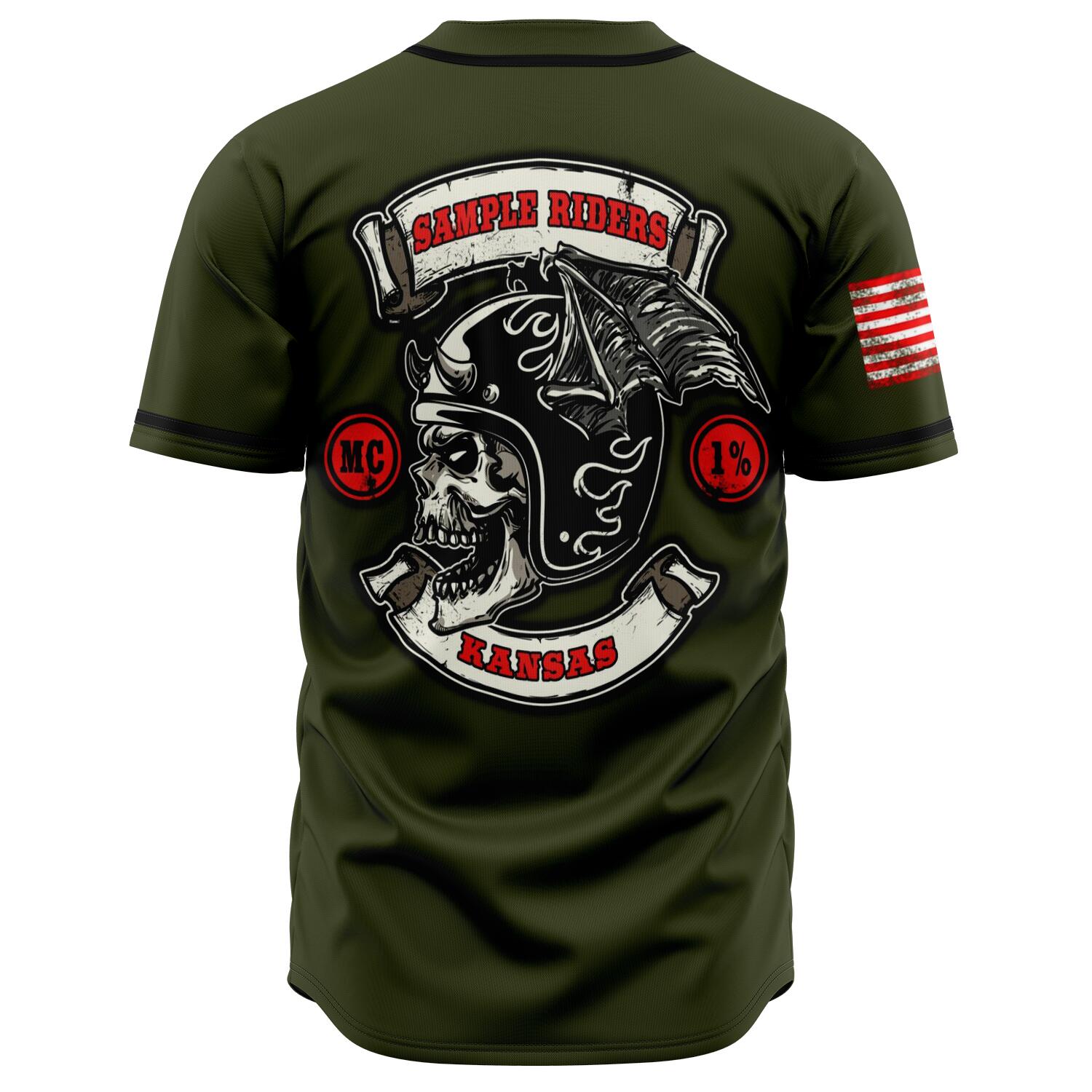 MOTORCYCLE CLUB JERSEY GREEN