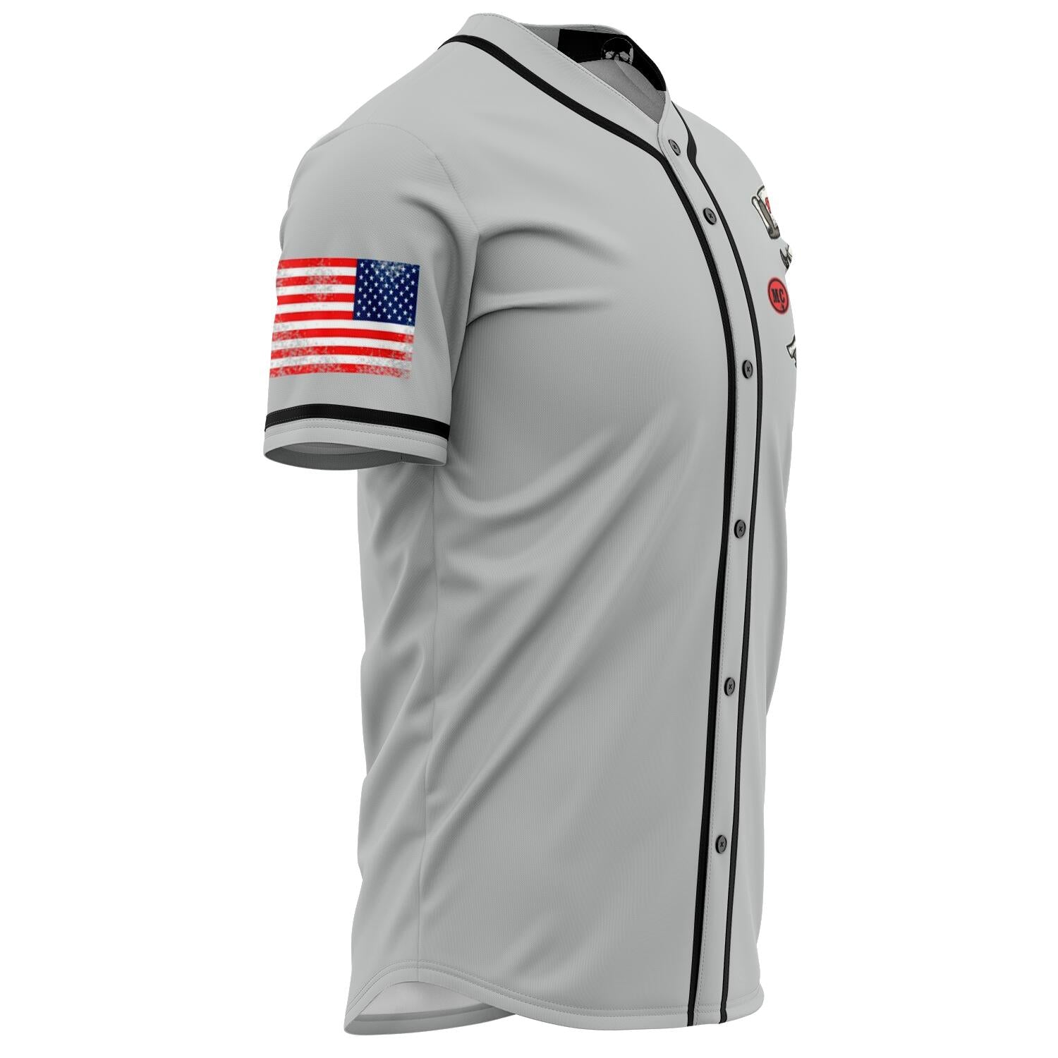 MOTORCYCLE CLUB JERSEY LIGHT GREY
