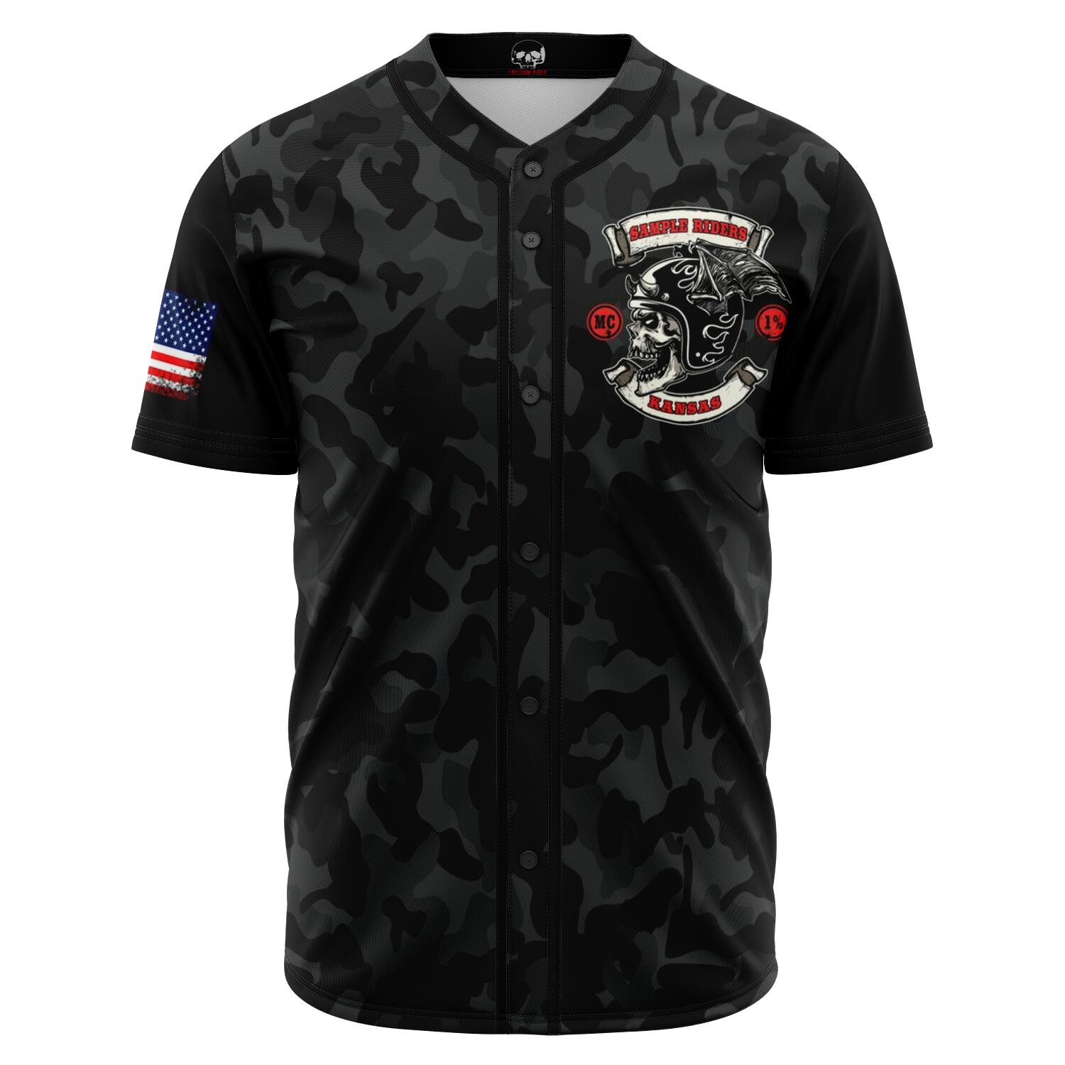 MOTORCYCLE CLUB JERSEY DARK CAMO