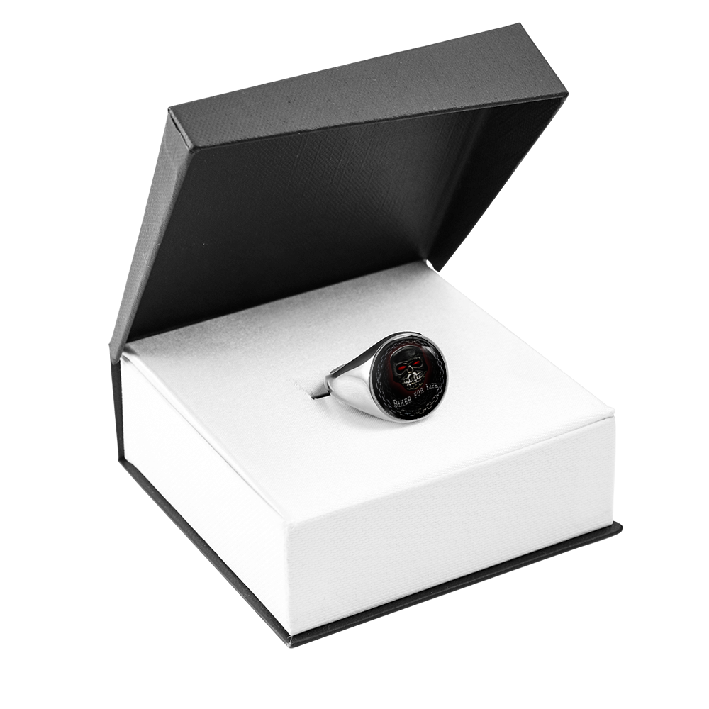 "BIKER FOR LIFE" SIGNET RING