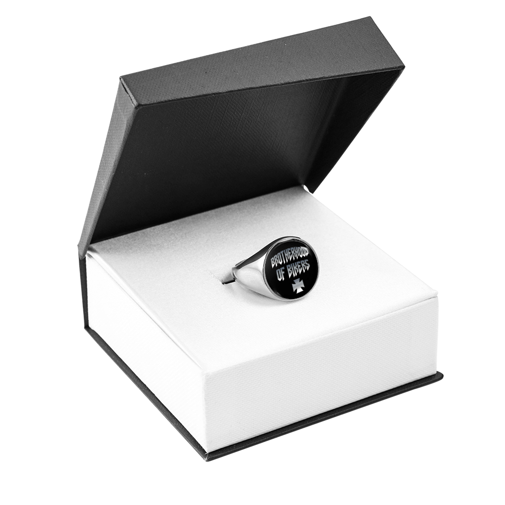 "BROTHERHOOD OF BIKERS" SIGNET RING