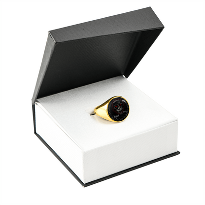 "BIKER FOR LIFE" SIGNET RING